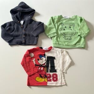 Set of 3 Baby Tops- 12 months